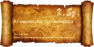 Krompaszky Szimonetta névjegykártya